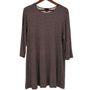 J Jill Wearever Collection Swing Dress Burgundy Large‎